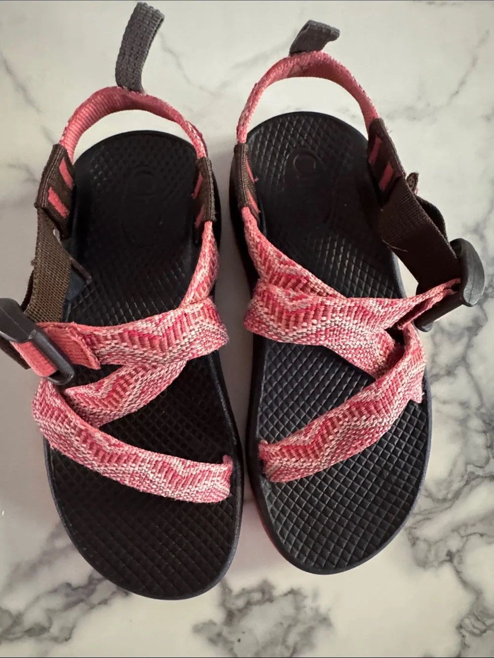 Chaco Kids Z/1 Sandals – Size 13 – Pink Coral Chevron